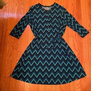 Chevron Shirt Dress
